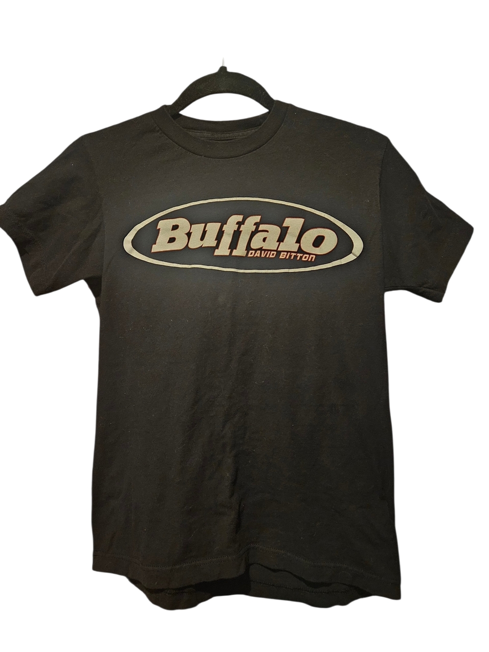 Buffalo David Bitton Black Tee with Cream Logo